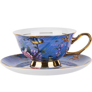 Juego de Té de Porcelana Fina Estick Stream, Taza de Café de Cerámica con Platillo, Diseño Moderno y Minimalista, Regalo de Cumpleaños, Regalo de Lujo para Chicas - Product Image 5