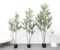Hochwertige Künstliche Olivenbäume Bodendekoration 150-210cm Olivengrüne Pflanzen Bonsai für Hochzeit Heim Einkaufszentrum Dekoration