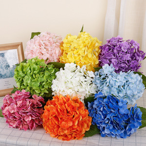 ดอกไฮเดรนเยียประดิษฐ์ในแจกัน ดอกไม้จำลองคุณภาพสูง สำหรับตกแต่งงานแต่งงาน ตกแต่งห้องนั่งเล่น ทำจากพลาสติกและลวดอ่อน - Product Image 3