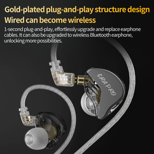 Audífonos <span class=keywords><strong>CCA</strong></span> <span class=keywords><strong>CRA</strong></span> Pro HIFI con Diafragma de Diamante DLC, Audífonos Dinámicos con Cables Intercambiables, Audífonos Deportivos para Música - Product Image 6