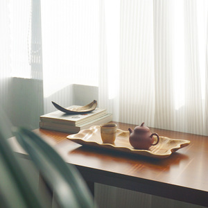 Bandeja Rectangular Hecha a Mano de Madera de Cedro, Color Natural, Diseño Sólido, Para Uso Doméstico, Regalo - Product Image 3