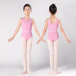 孩子们女孩无袖训练 Dancewear 舞蹈紧身衣