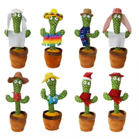 Vente en gros Cactus électrique parlant amusant jouet pour enfants doux animal en peluche répétable chant danse fonction couette PP coton