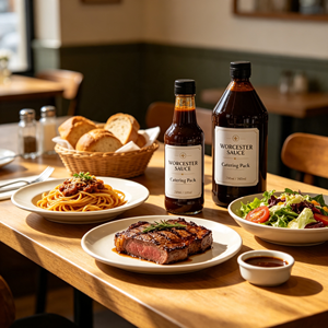 Salsa <span class=keywords><strong>Worcestershire</strong></span> Premium, Salsa <span class=keywords><strong>Worcestershire</strong></span> OEM, Etiqueta Privada, Venta al por Mayor, Condimento, Salsa Saborizante para Restaurantes - Product Image 2
