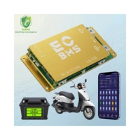 BMS ECBMS 7s 10s 12s 24v 12v 100a 60a, Listo para Inversor, LiFePO4 Li-ion, Carga a Baja Temperatura, Equilibrador Activo 485, Batería Portátil Marina