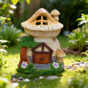 Petite <span class=keywords><strong>cabane</strong></span> champignon pour micro paysage bonsaï et piquets de décoration de plantes en pot - Product Image 1