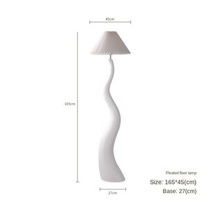 Lampada da terra in resina decorativa bianca contemporanea <span class=keywords><strong>per</strong></span> soggiorno camera da letto crema interna Hotel casa Villa negozio di abbigliamento ombrello - Product Image 6