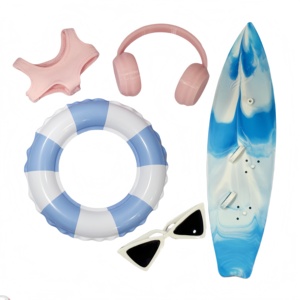Robe d'été de style jouet de dessin animé de poupée et tenue de lunettes de soleil avec anneau de natation ensemble d'accessoires de bikini de mode - Product Image 1