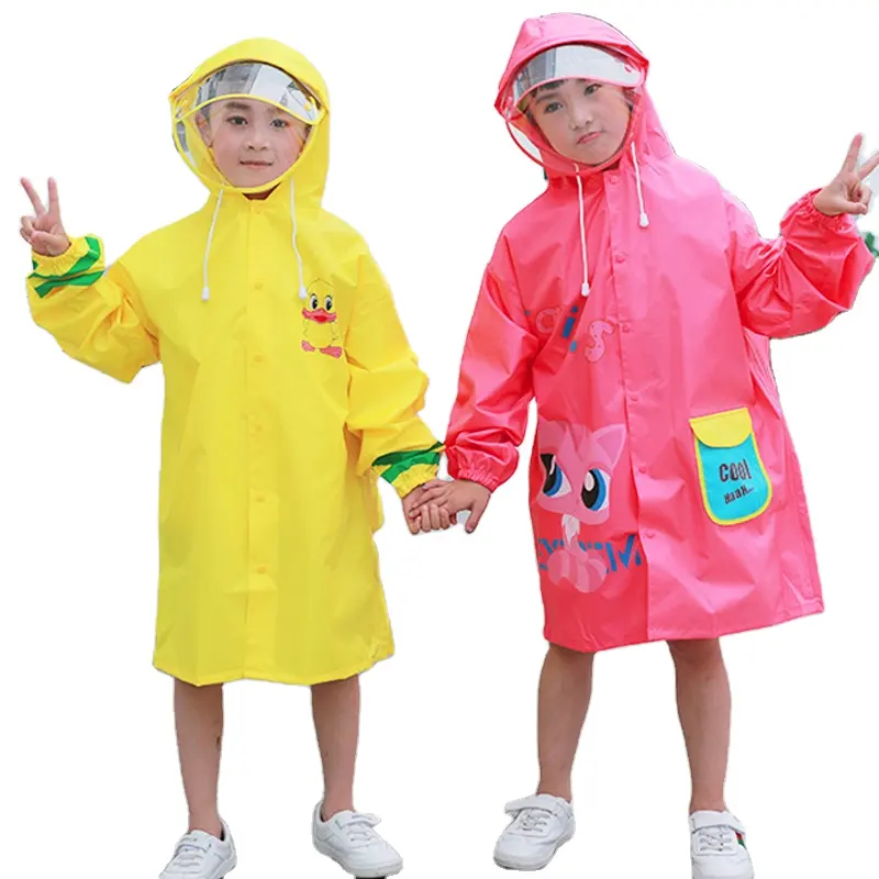 Wholesale low price cartoon kids waterproof strong children raincoat kids
