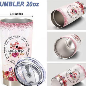 Taza de café de acero inoxidable personalizada, regalos cristianos para mujeres, regalos bíblicos de aliento para mamá, hermana, juego de regalos de cumpleaños - Product Image 3