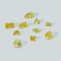 Certifié 0.8 1 carat DEF couleur VVS-VS carré jaune diamant coussin 3EX coupe HPHT CVD IGI diamant cultivé en laboratoire