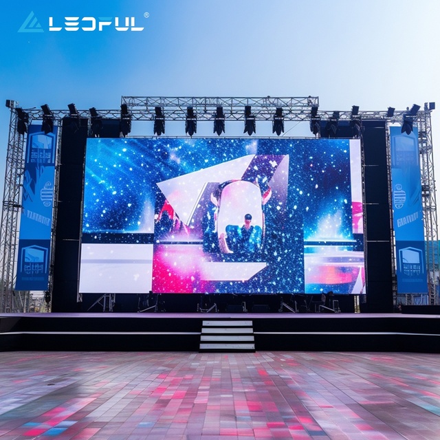 High Resolution Full Color Outdoor Waterproof LED Video Wall Curve Display Screen Advertising Stage Backdrop Rental Model P2 P5