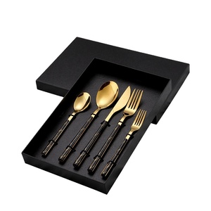 Bộ Dao Kéo Chất Lượng Cao Thép Không Gỉ Bạc Thìa Dĩa Và Dao Ưa Thích Bạc Cưới Flatware Vàng Bộ Dao Kéo - Product Image 1