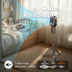 20000mAH <strong>Rechargeable</strong> Battery Four-Speed Remote Control Portable &amp; Stand Adjustment LED Light <strong>Air</strong> Cooling Bracket Fan - Product Image 6