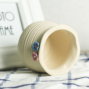 Pot de fleurs en céramique émaillée moderne en gros, trou de drainage, mini pot en terre cuite coréen fait à la main non émaillé pour la maison - Product Image 3