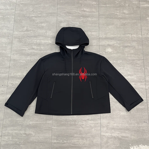 Felpa con Cappuccio Personalizzata in Nylon di Guangzhou Shangshang, Vestibilità Oversize, Antivento, Stampa DTG, Zip Frontale, Felpe da Uomo - Product Image 3