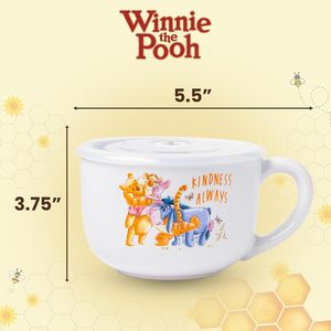 <span class=keywords><strong>Taza</strong></span> de Sopa de Cerámica Silver Buffalo <span class=keywords><strong>Disney</strong></span> Winnie Pooh, Amabilidad Siempre, con Diseño de Eeyore, Tigger y Piglet, Tapa de Plástico Ventilada, 24 Onzas - Product Image 5