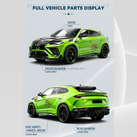 Kit carrosserie style M semi-carbone pour Lamborghini URUS première génération restylée : pare-chocs avant et arrière, capot, échappement, aileron, kit largeur de carrosserie