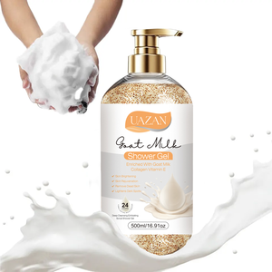 Gel Mandi susu kambing kolagen organik, cairan pelembap grosir parfum feminin pemutih Eksfoliasi tubuh - Product Image 2