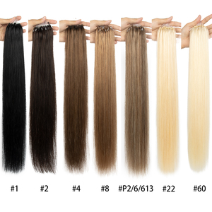 Bán Buôn Trinh Full Head <span class=keywords><strong>Micro</strong></span> Bead Vòng Mở Rộng Bất Con Người Tóc Ombre Vô Hình Tự Nhiên Microlinks Phần Mở Rộng Tóc - Product Image 4