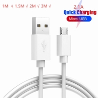 Câble USB vers Micro USB de haute qualité d'origine d'usine 2A 2.4A 3A Noir Blanc