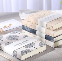 Carnet à spirales en toile à feuilles mobiles avec couverture en tissu PU, journal étudiant, couverture rigide épaisse, cadeau