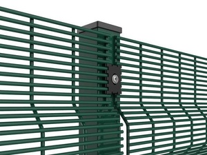 Clôture <span class=keywords><strong>anti</strong></span>-escalade haute sécurité 358, galvanisée, revêtement poudré vert noir, clôture d'aéroport, clôture de prison, prix d'usine - Product Image 4