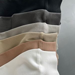 T-shirt termica da uomo personalizzata in 100% cotone pesante, a maniche lunghe, girocollo, stile streetwear, di lusso - Product Image 2