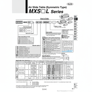MXS12L-30โต๊ะสไลด์ลมนิวเมติก SMC - Product Image 1
