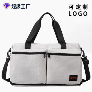 Fitness Bag Large Capacity Foldable Water Resistant Travel Gym Tote Unisex Solid Color 20-35L - Product Image 5