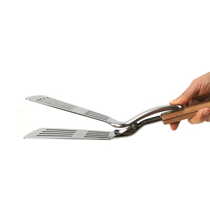Hot Sale Food Zange Edelstahl Küche BBQ Grill Klemmen Pala De Cocina 2 In 1 Outdoor Turner Steak <span class=keywords><strong>Burger</strong></span> Spatel Zange - Product Image 3