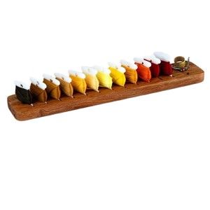 Organizador de Hilos de Bordado de Madera con Base Ovalada, Porta Agujas Portátil con Almacenamiento Magnético para Costura - Product Image 2