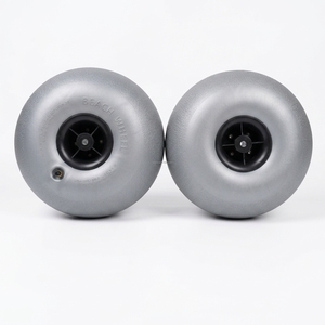 Ruedas de PVC Neumáticas de <span class=keywords><strong>12</strong></span> Pulgadas para Carrito de Playa, Neumáticos de Baja Presión para Playa, Capacidad de Carga de 100 kg para Carritos de Pesca - Product Image 1