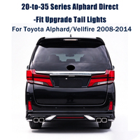 Pour Toyota Alphard Vellfire 2008-2014 Série 20 à 35, Ensemble de feux arrière à LED, montage direct, kit de mise à niveau des feux arrière