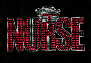 RN Nurse Hotfix Diamond Motif Bling <span class=keywords><strong>Strass</strong></span> Rhinestone Transfer <span class=keywords><strong>T</strong></span> Shirts pour Nail Art et Vêtements - Product Image 4