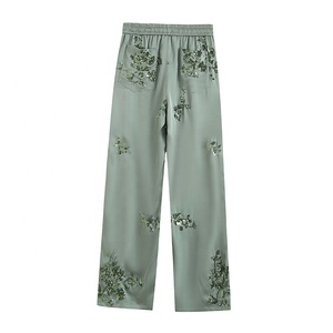 ZATRHMBM 2023 <span class=keywords><strong>pantaloni</strong></span> da donna a vita alta con coulisse Vintage con tasca laterale di nuova moda da donna - Product Image 2
