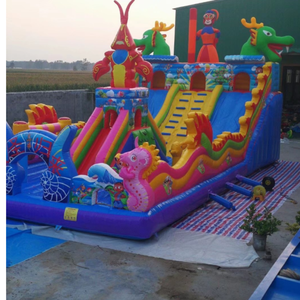 Fête de famille <span class=keywords><strong>anniversaire</strong></span> aire de jeux intérieure gonflable jeux de <span class=keywords><strong>jeu</strong></span> souples grand trampoline de rebond toboggan-grand plaisir à prix - Product Image 4