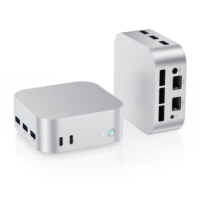 Mini PC Intel Quad Core N95 Generasi ke-12 Baru, 16GB DDR4, SSD 500GB, 2 Port Type-C, 2 Port RJ45, Windows 11, Thin Client, Komersial, Kantor, Portabel