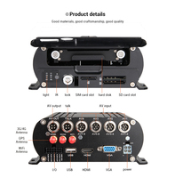 Système de caméra MDVR avec 8 canaux, 4G, WiFi, GPS, 1080P AHD, DVR mobile avec disque dur, moniteur VGA 7 pouces et 5 caméras IR étanches