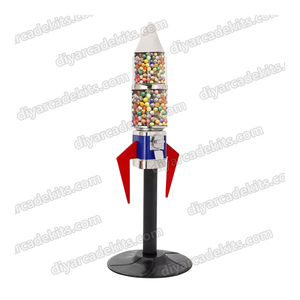 Shuangkuai SK <b>Amusement</b> Park Coin-Operated Gumball Rocket Vending Capsule Elastic Ball <b>Machine</b> Black Stand Plastic Customizable - Product Image 2