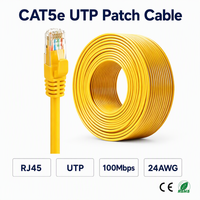 Cordon de brassage Cat5e RJ45 rond le plus vendu, sans emmêlement, 5m 10m 20m 30m 50m, CCA UTP FTP SFTP multibrins pour salle serveur et switch