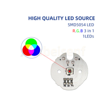 DC 5V 0.3A LED Point Source de lumière carte SMD5054 RGB haute luminosité perles rondes en aluminium PCB Dia 31mm plaque de lampe basse tension