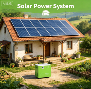 Maravilloso Sistema de Almacenamiento de Energía Solar con Baterías de Iones de Litio, Paneles Monocristalinos/Policristalinos, Controlador MPPT, Carga de 4-6kW, 220V 50Hz WO - Product Image 3