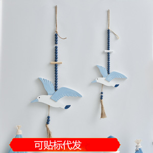 Décoration murale en bois style méditerranéen, pendentif en forme de mouette, décoration d'intérieur, MDF, forme irrégulière, pièce unique - Product Image 5
