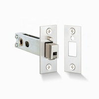 Loquet de porte carré en laiton pour marché australien, avec cylindre de verrouillage, loquet tubulaire de passage, loquet de salle de bain à confidentialité, loquet coulissant de confidentialité