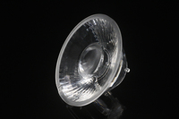 Fabricant 75MM PMMA En Plastique PC Lentille MENÉE Optique D'intérieur Lentilles LED Lumière Vers Le Bas de Lumière de Tache de lumière de Voie ERP 6-21mm TIR A MENÉ LA Lentille