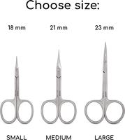 Ciseaux à cuticules et ongles de manucure en acier inoxydable de couleur personnalisée Ciseaux à ressort incurvés Outil de beauté à pointe de lame tranchante Logo personnalisé