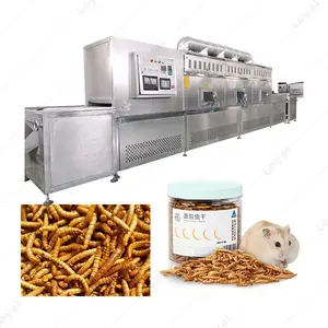 Endüstriyel mikrodalga Mealworm kurutma pişirme fırını makine endüstriyel mikrodalga sarı Mealworm makinesi