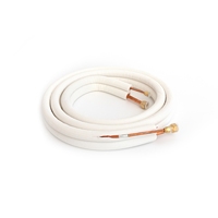 Tube isolé en PE cuivre-aluminium 1/4 + 1/2 pour climatisation, anti-UV, blanc, pour système CVC industriel, kit de conduites 10m 30m 50m