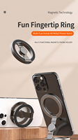 Support de téléphone portable pliable à rotation de 180 degrés, double face magnétique, réglable, flexible, pour voiture et bureau